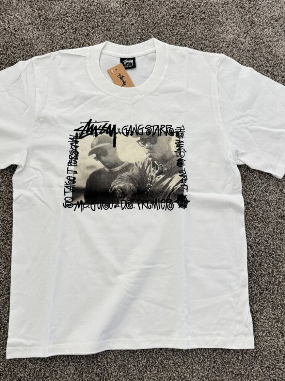 Stussy White Streetwear Tee Size S